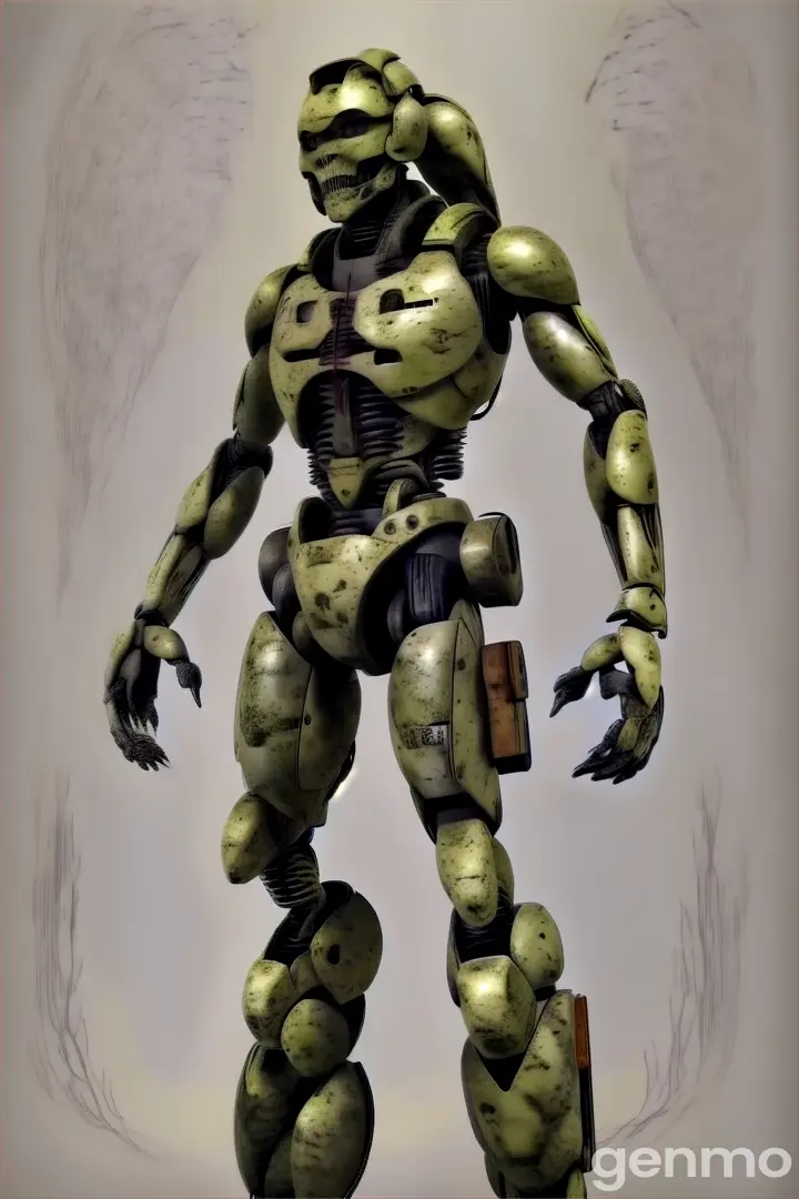 a humanoid with a gun in his hand