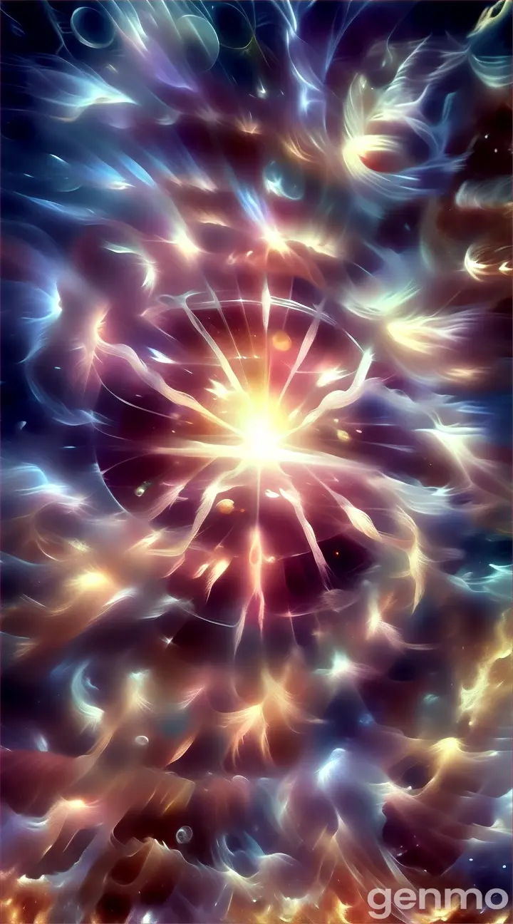 an abstract image of a star surrounded by clouds