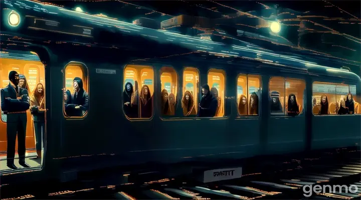 a group of people standing on the side of a train