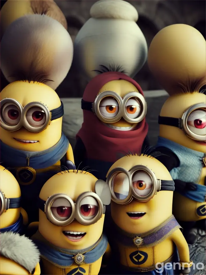 Minions com roupas medievais 