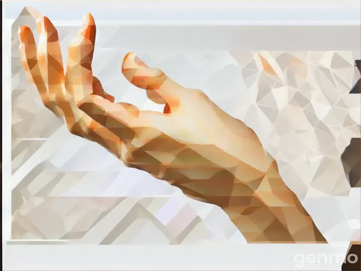 a computer screen shot of a person's hand