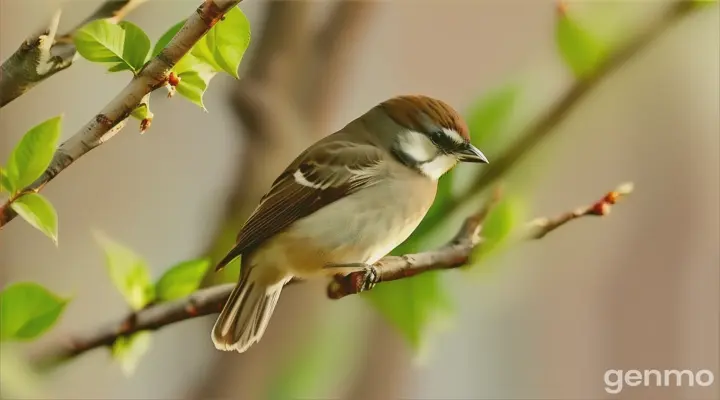 a small bird sitting on a branch of a tree