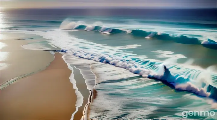 video realista de las olas del mar en movimiento