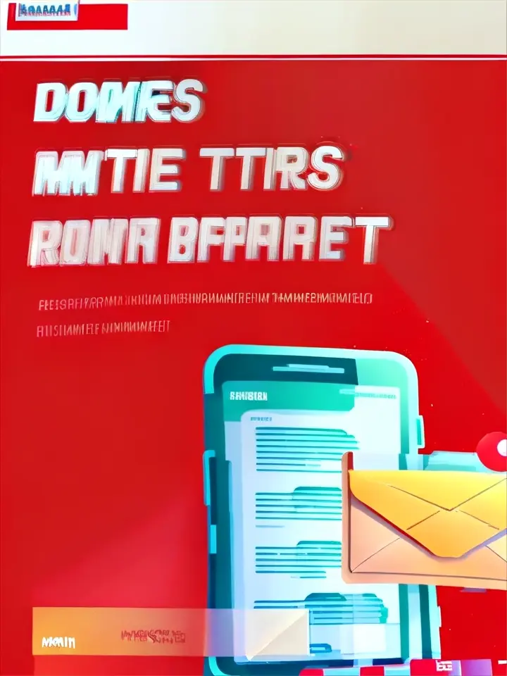 a red book cover with an envelope and a phone.