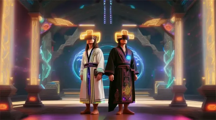 virtual reality dimension guardians with robes