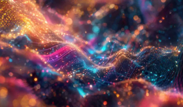 a colorful abstract background with blurry lights