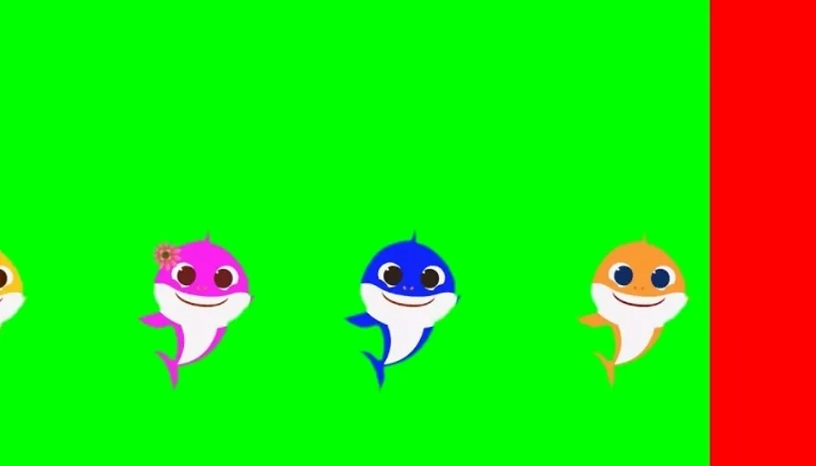 a group of cartoon fish standing next to each other