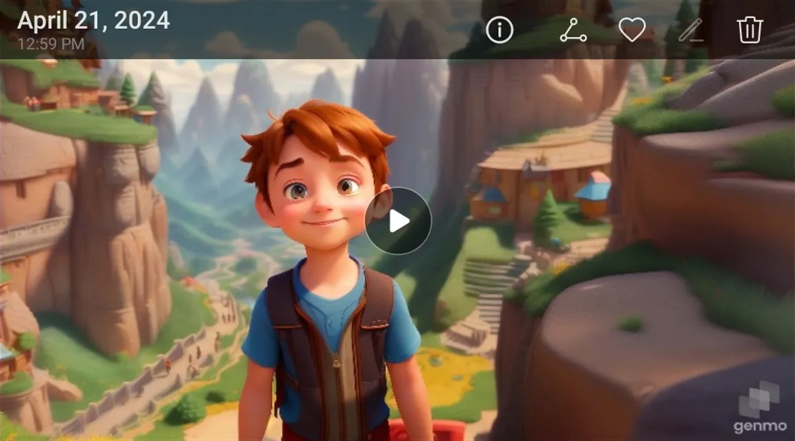 Tim loved exploring the forest near his home, where ancient trees and hidden paths pointed him to unknown areas.Disney cartoon style 3d story prompt. generate from genmo ai. YouTube size 16.9 