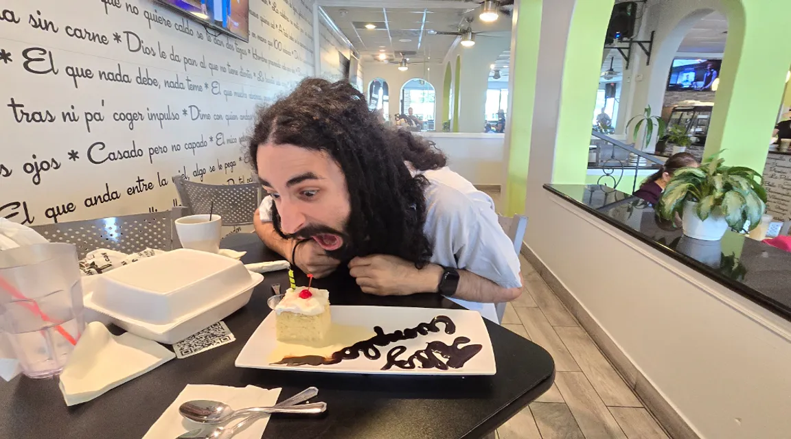 a man throwing cakes