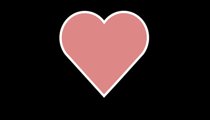 a pink heart on a black background