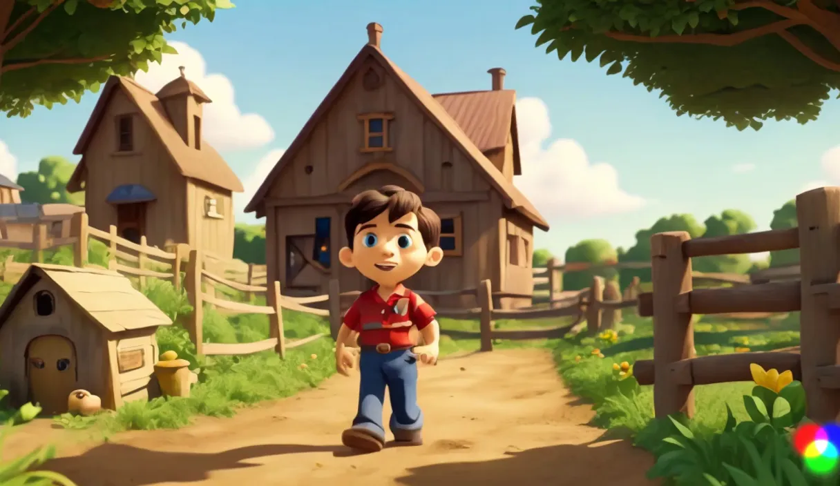 a boy walking down a dirt road next to a wooden fence