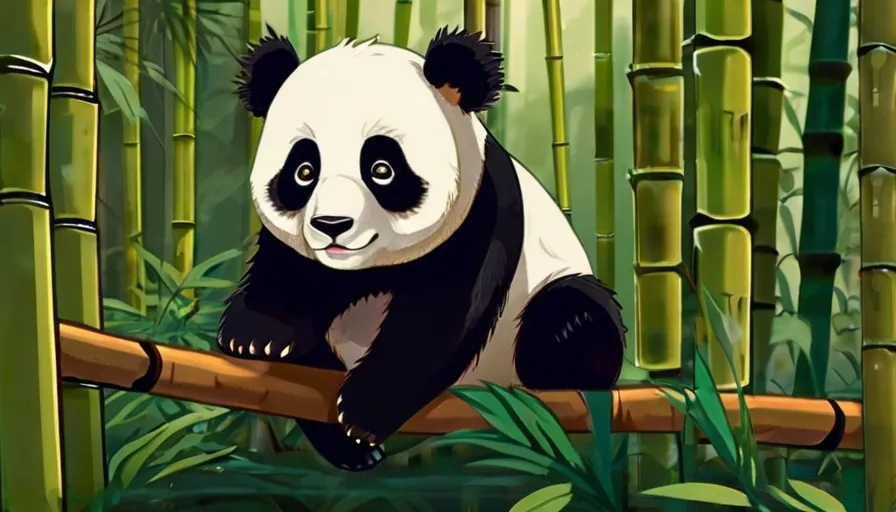 Once upon a time, in the lush bamboo forests of China, there lived a curious little panda named Polly.