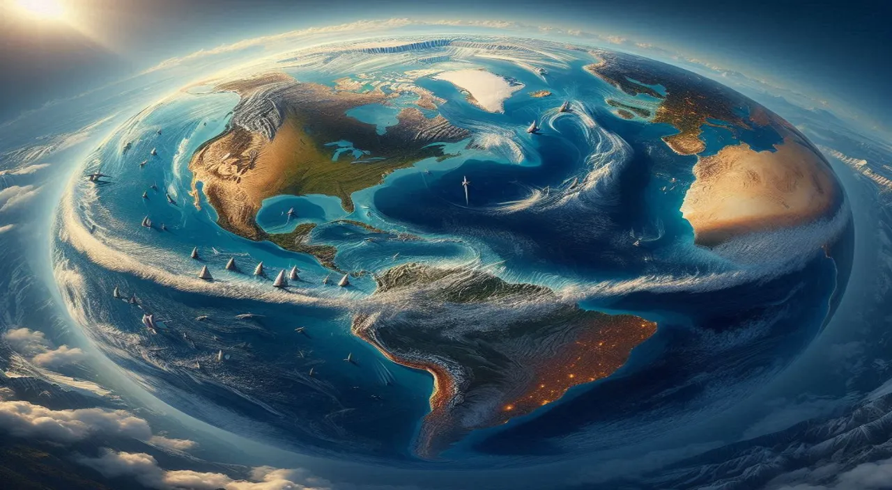 a picture of the earth in the middle of the day