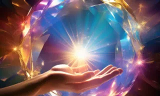 a person holding a crystal ball in their hand