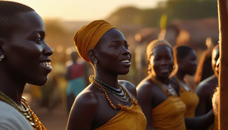 a group of women standing next to each other