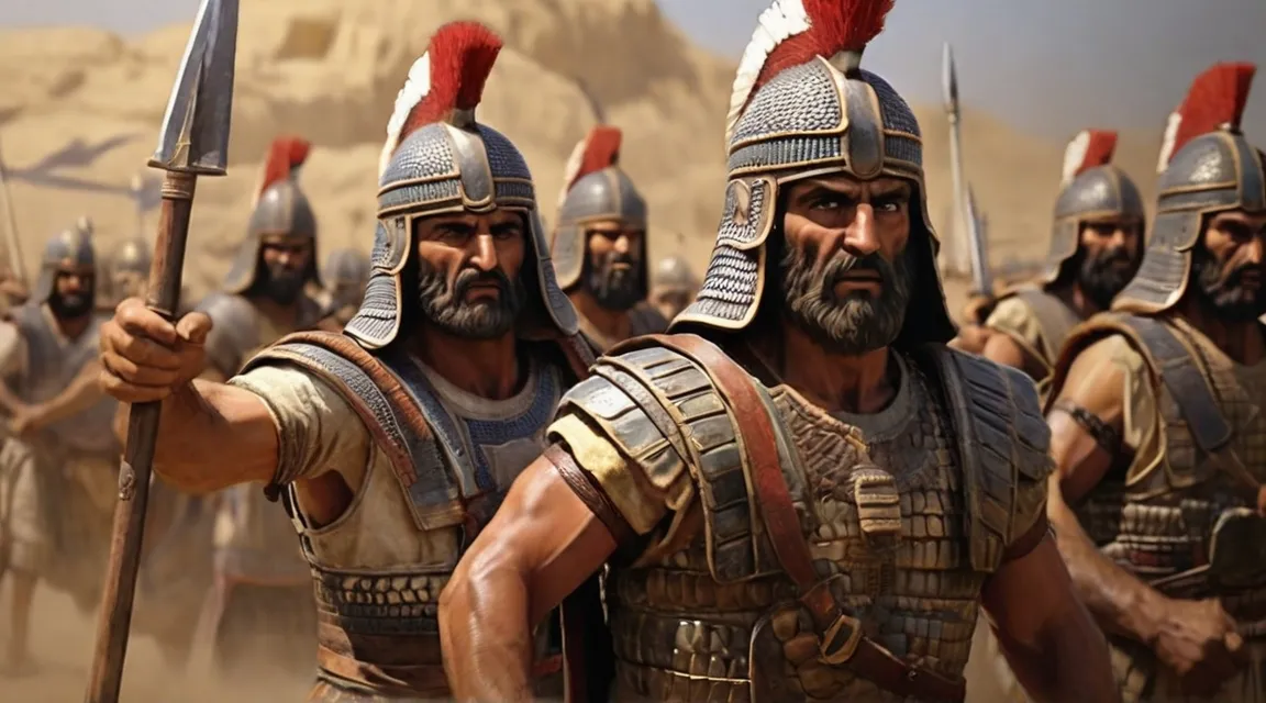 a group of men dressed in roman armor