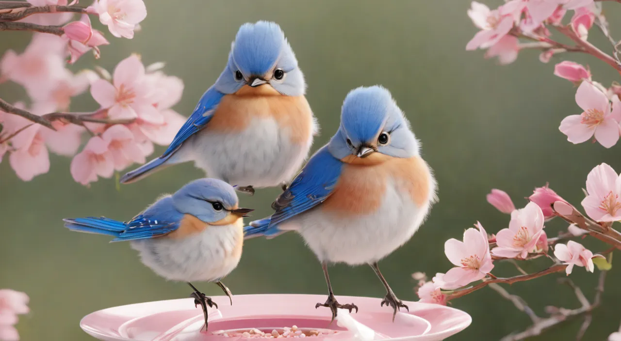 a group of birds sitting on top of a bird feeder