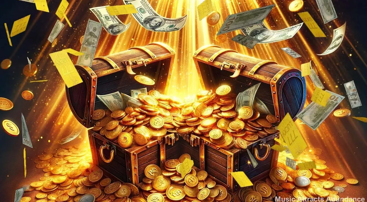 falling money with golden background