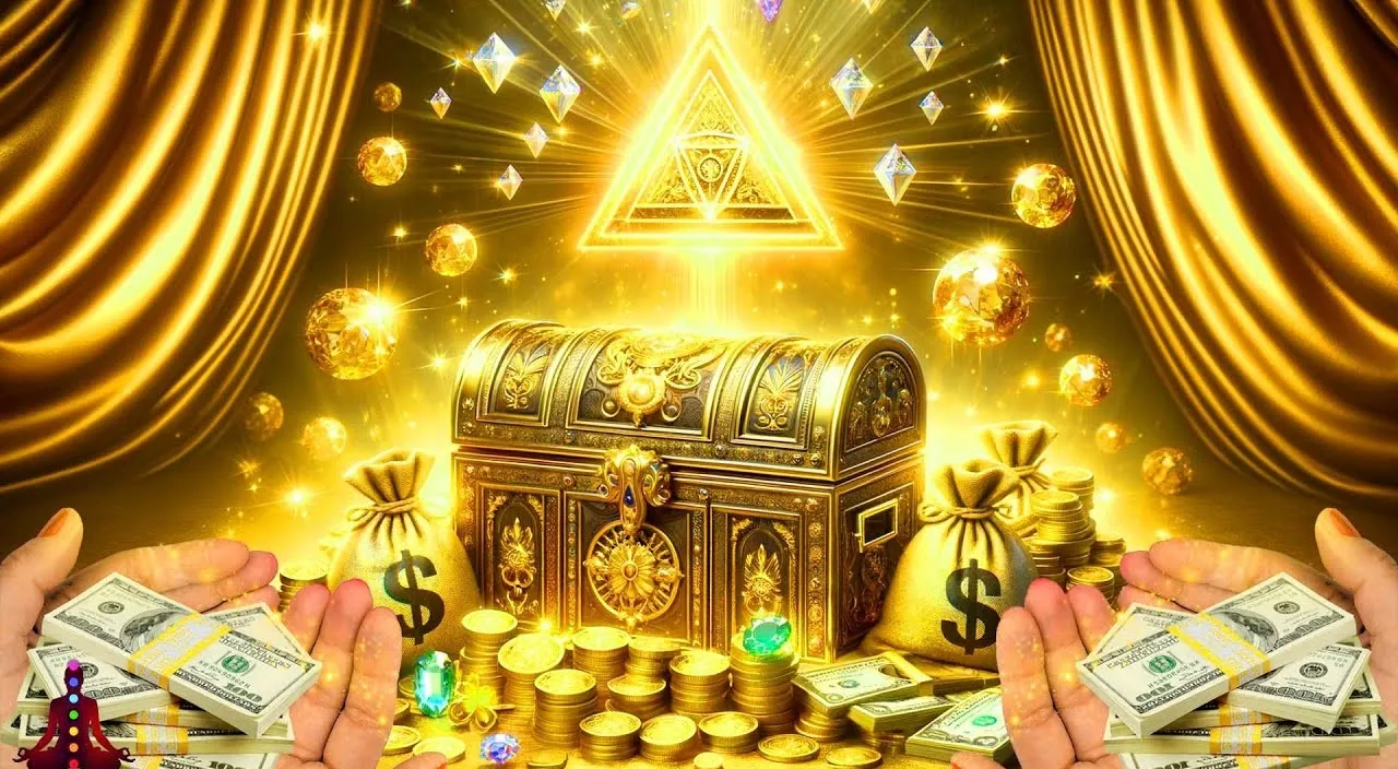 a person holding money in their hands with a pyramid in the background