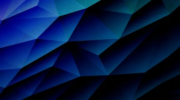 a blue and black abstract background with triangles