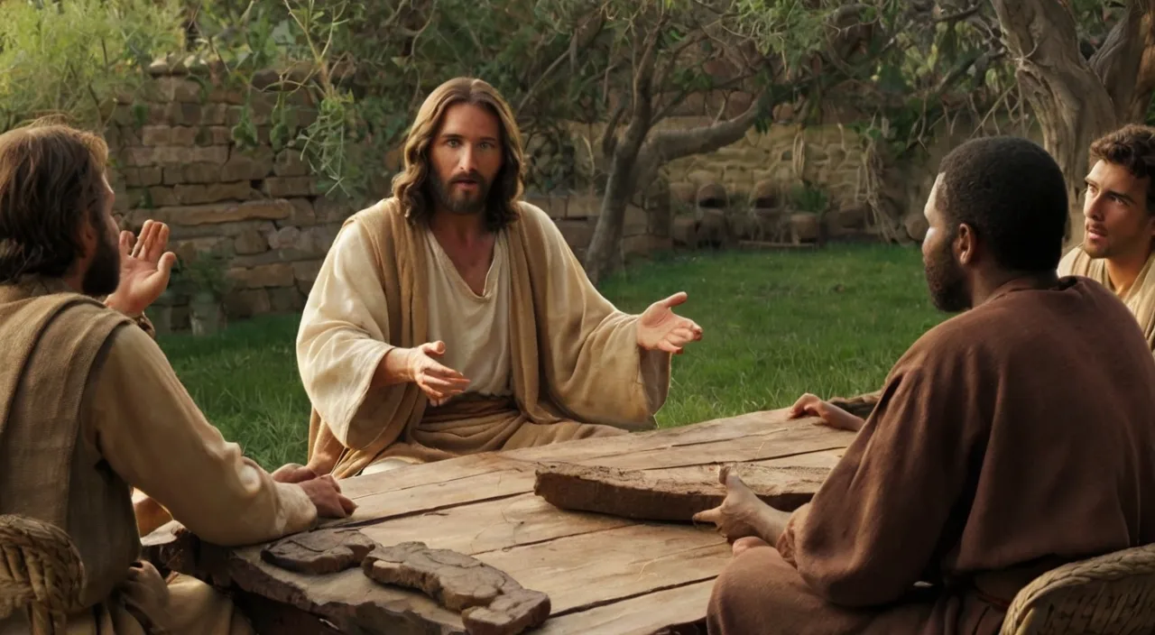 a group of men sitting around a wooden table