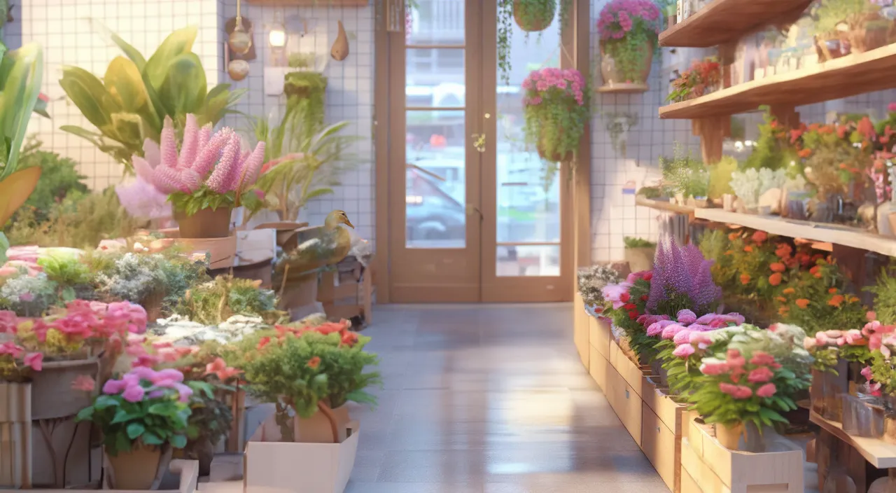 a store filled with lots of potted plants