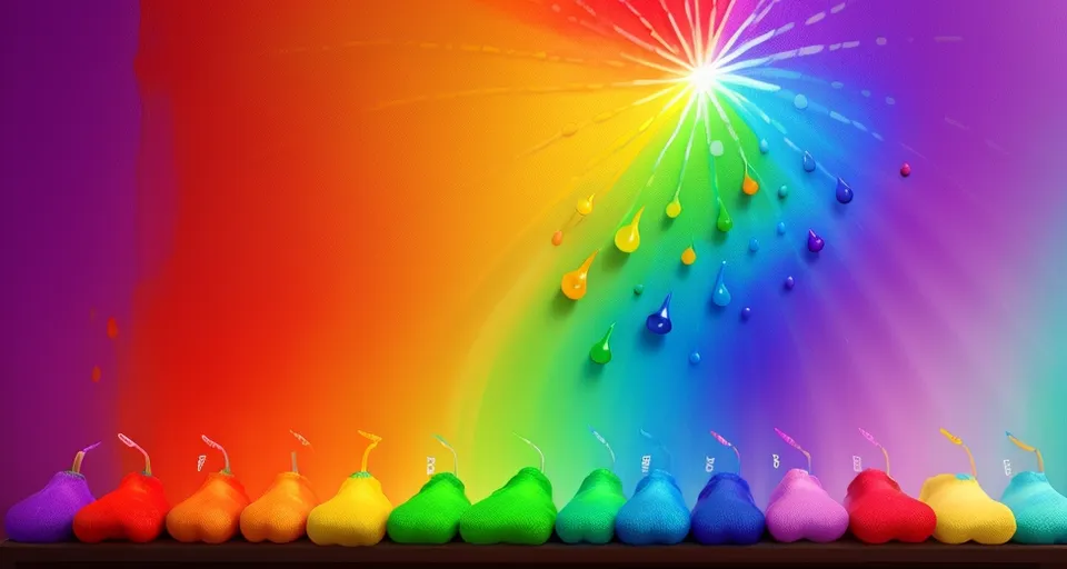 a rainbow colored background with lots of different colors