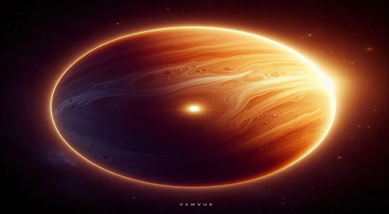 an artist's rendering of a planet with a star in the background