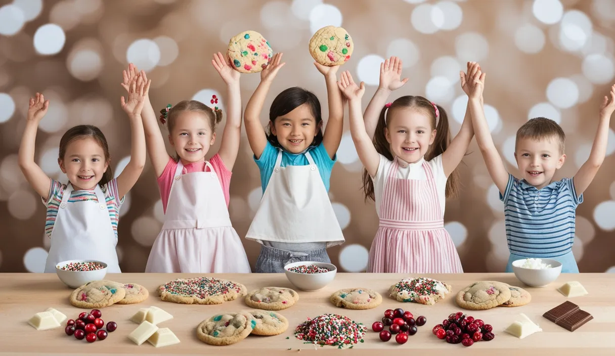 a group of young children standing next to each other