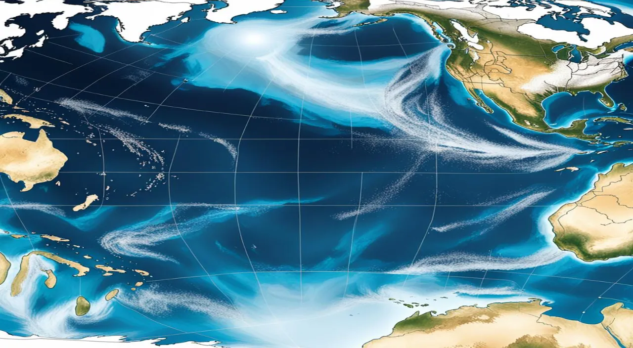 a map of the world showing the ocean currents