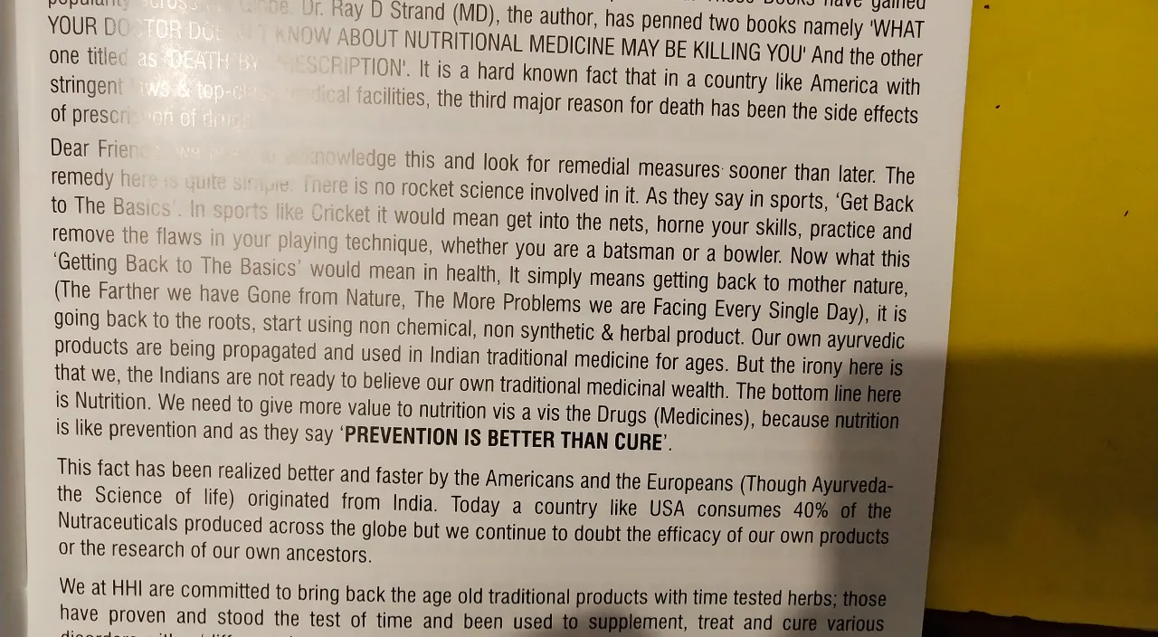 a close up of a book with a text description