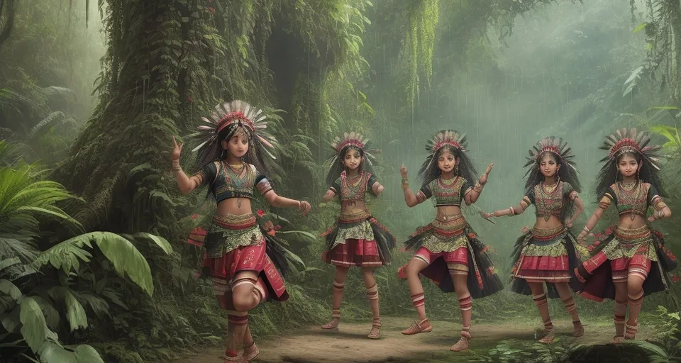 a group of Girls are dancing 