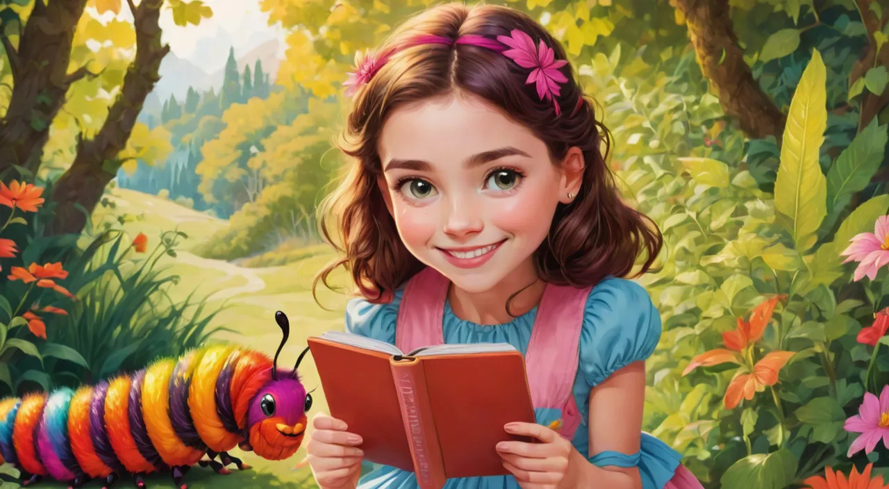 a painting of a girl reading a book