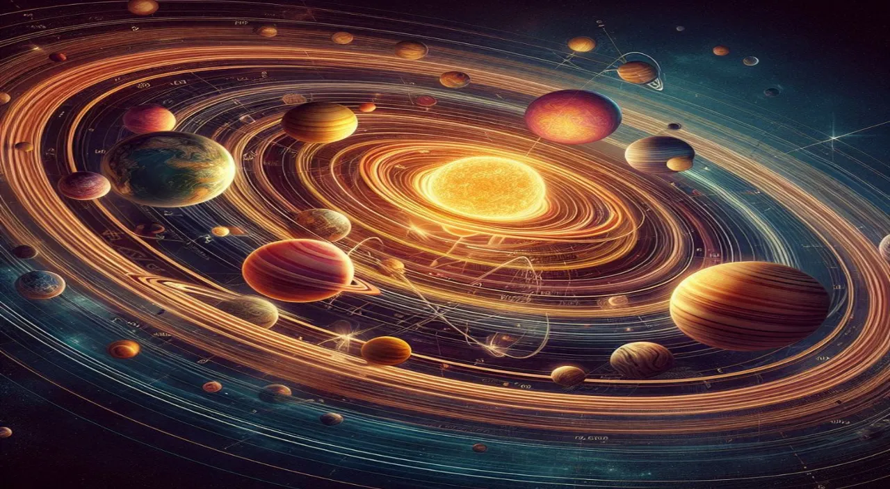 an artist's rendering of the solar system