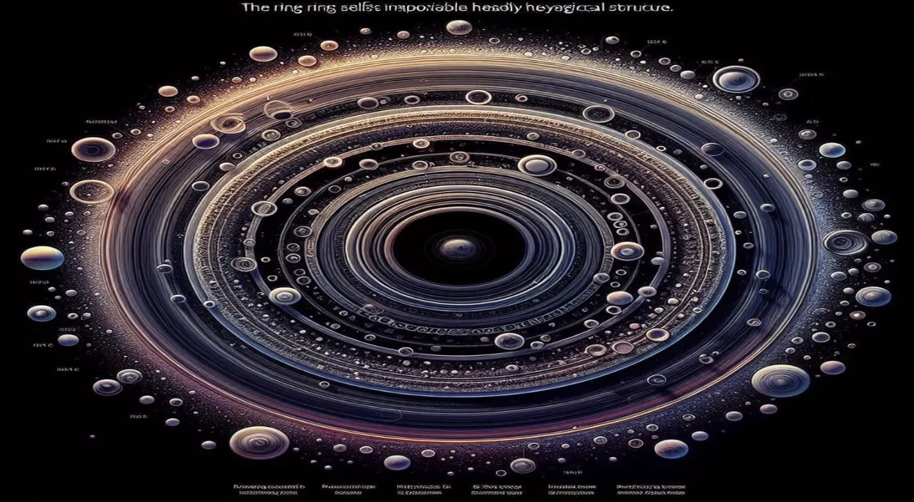 a poster of a black hole surrounded by bubbles