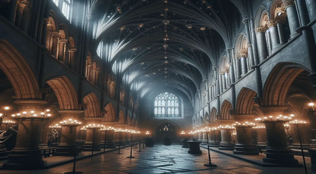 a large cathedral filled with lots of tall ceilings