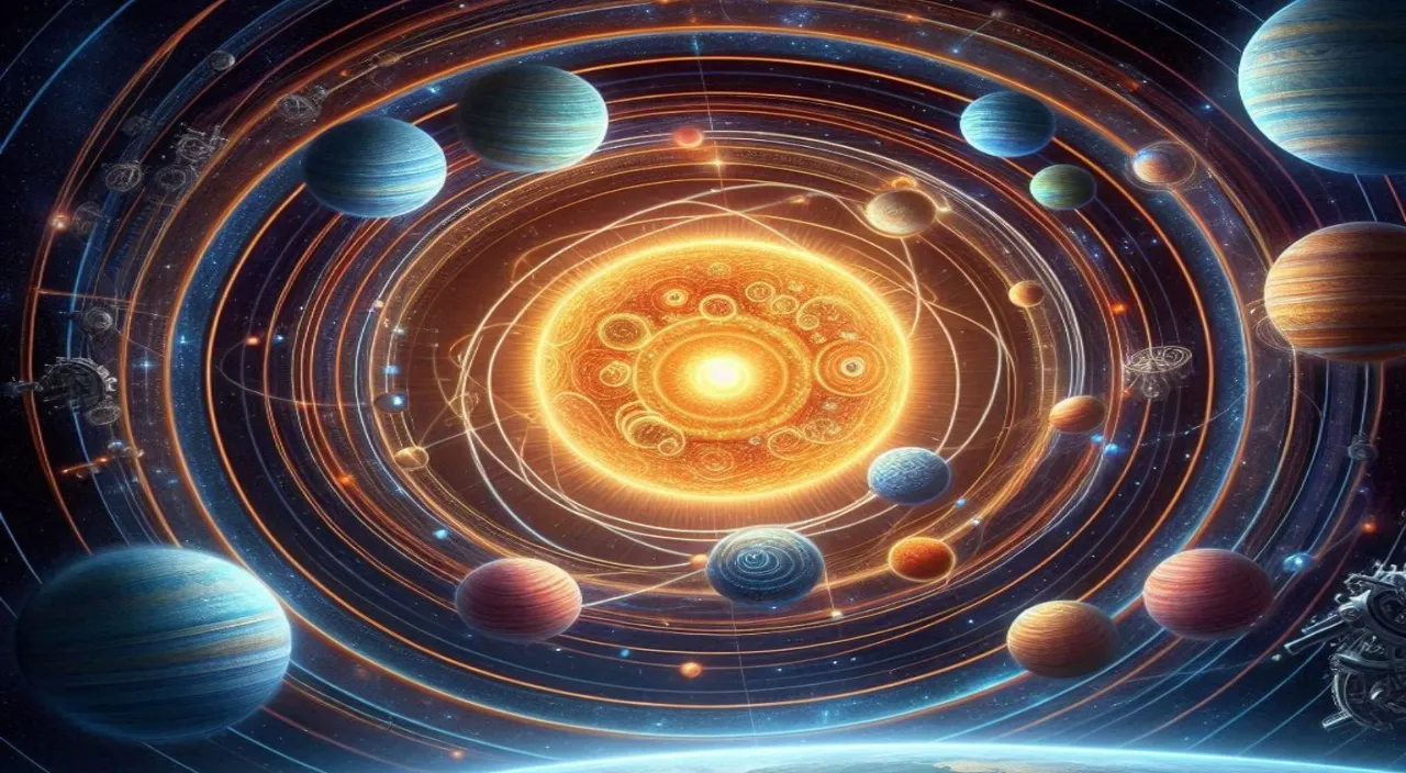 an artist's rendering of the solar system