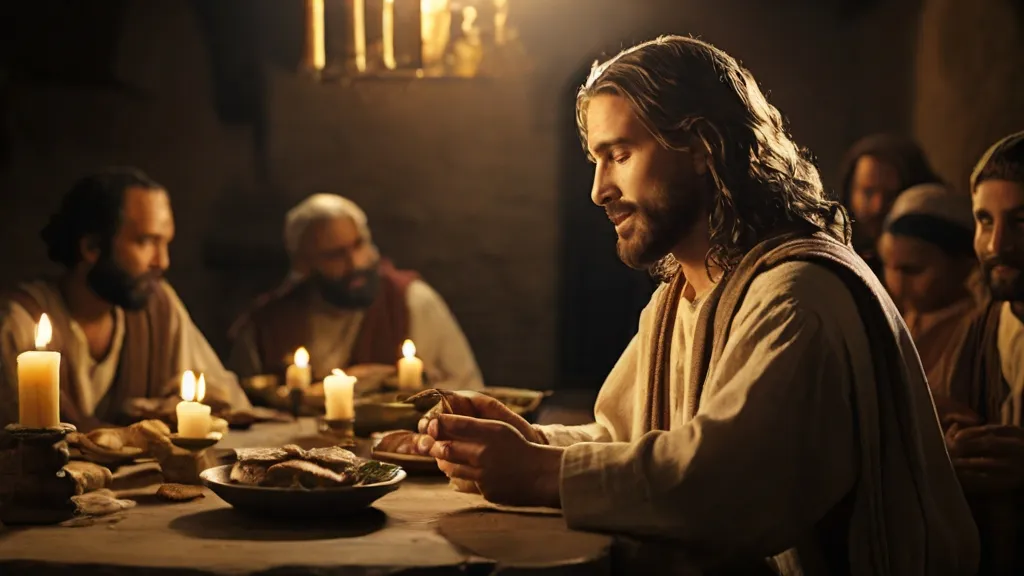 a group of people sitting around a table with candles