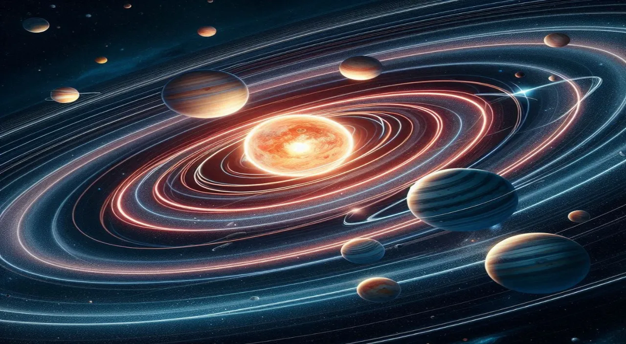 an artist's rendering of the solar system