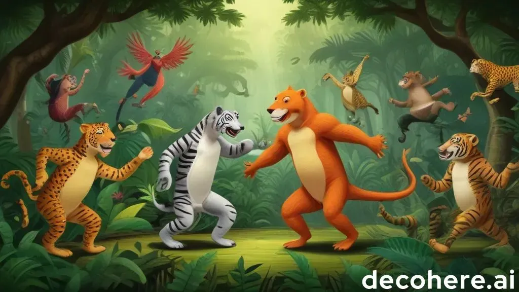 ecoregion, green, plant, natural environment, carnivore, organism, vegetation, cartoon, mammal, felidae