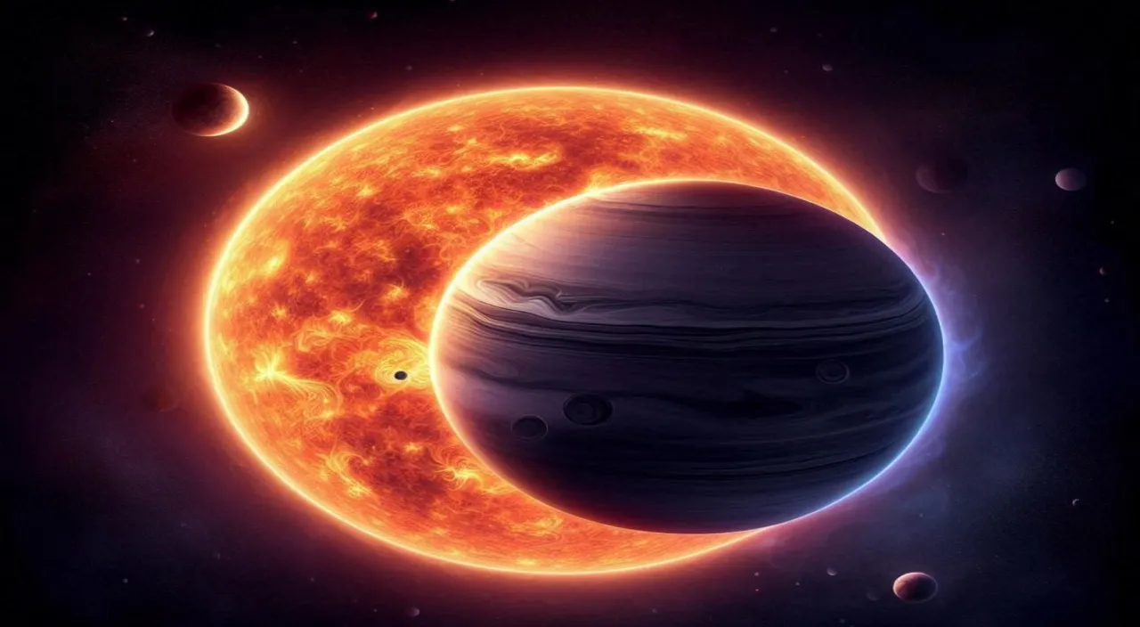 an artist's rendering of a solar system with two planets