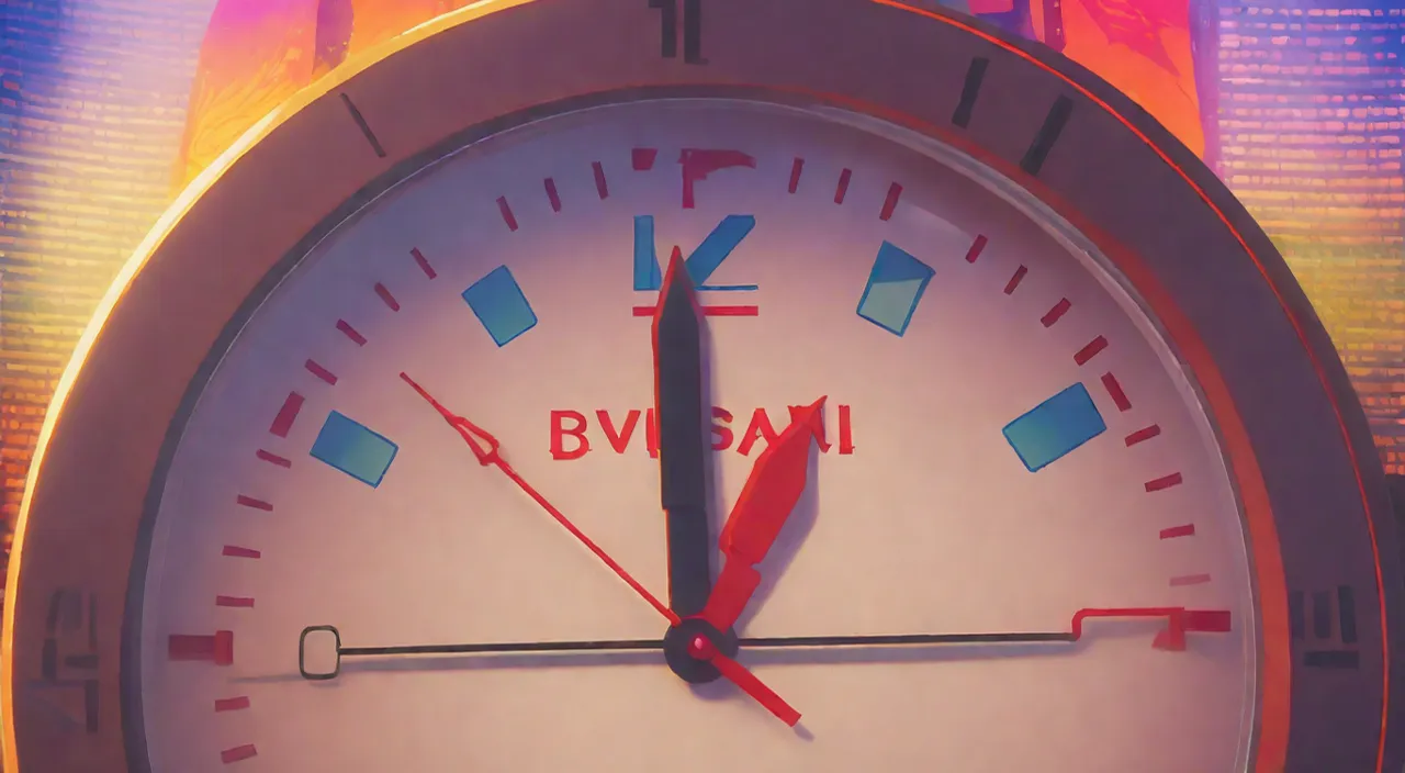 a close up of a clock with a red second hand