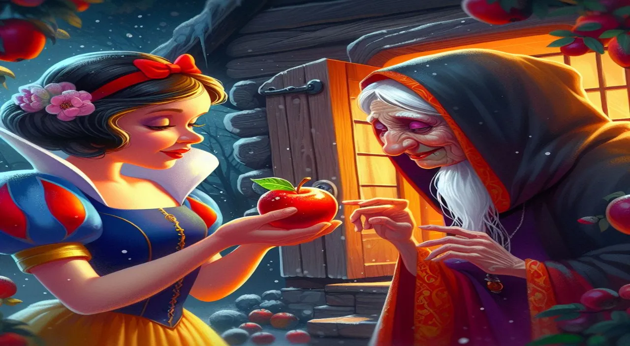 a painting of a wizard and snow maiden