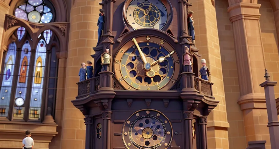 a large clock tower in front of a building