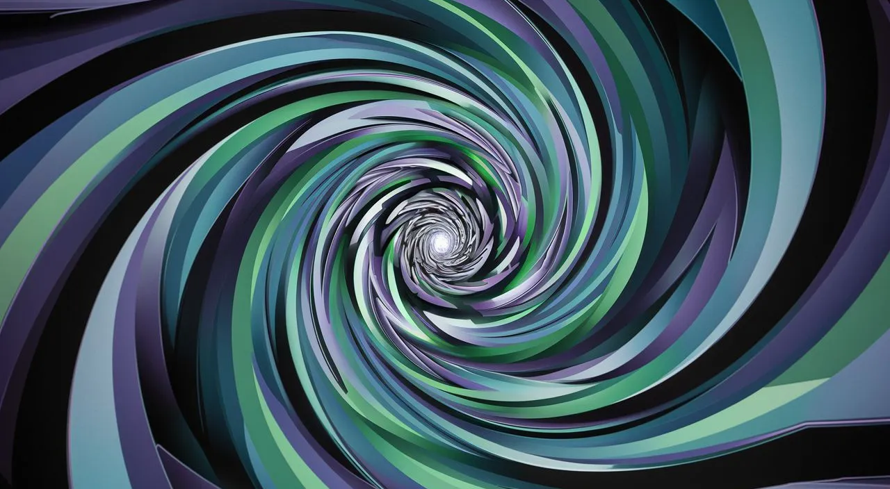 an abstract image of a blue and green swirl