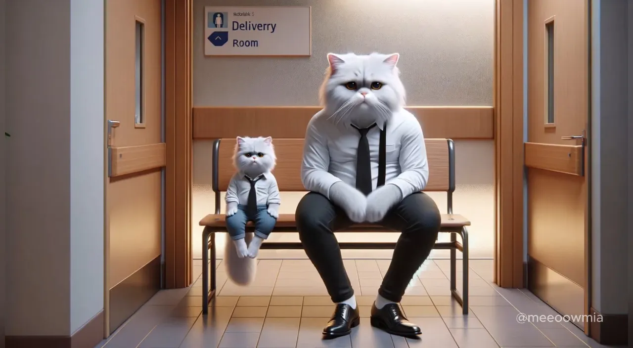 a cat sitting on a bench next to a stuffed animal