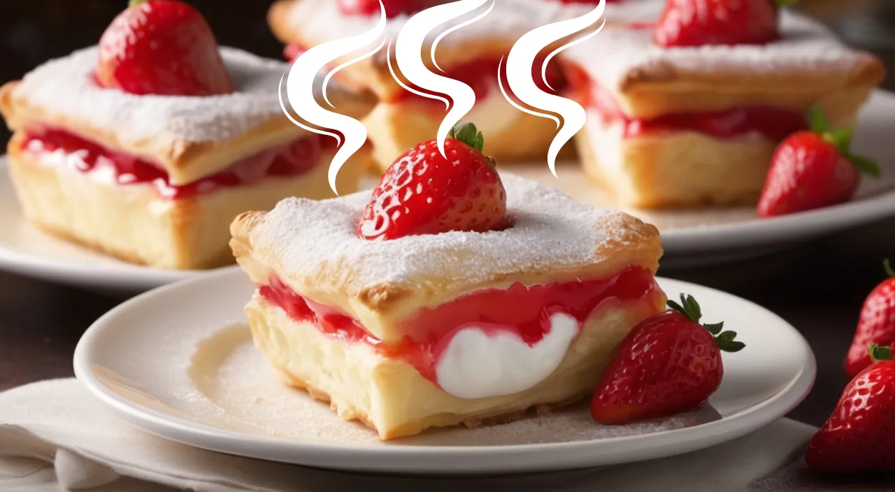 strawberry shortcakes with whipped cream and strawberries