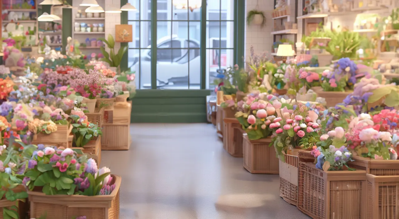 a room filled with lots of different types of flowers