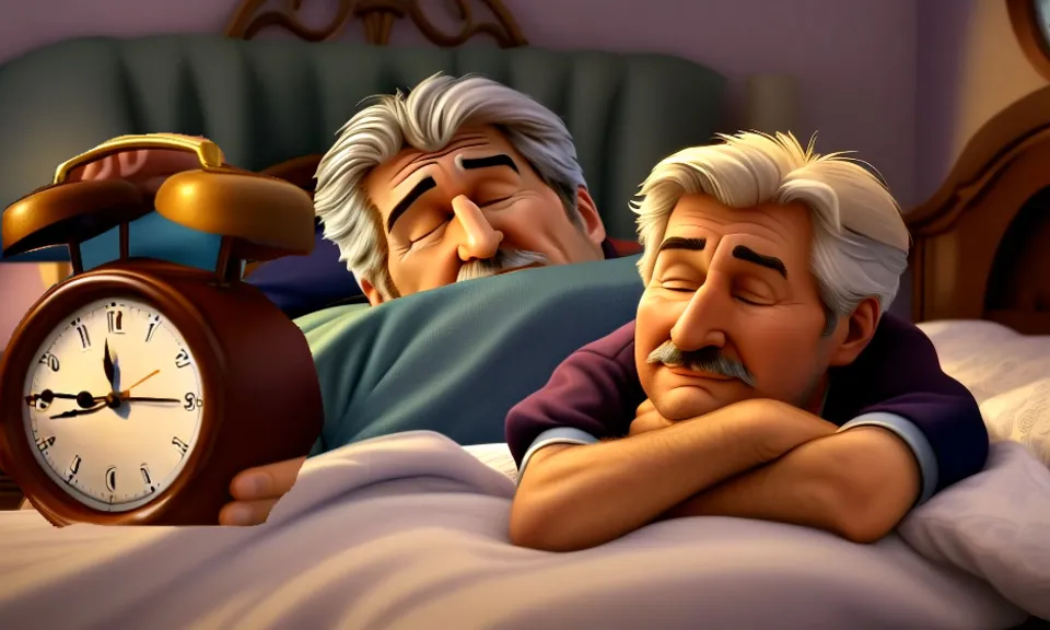 animated film facial expression Richard Gere, smile, gesture, comfort, happy, big alarm clock - art animation in the style of Walt Disney