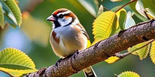 a small bird perched on a branch of a tree